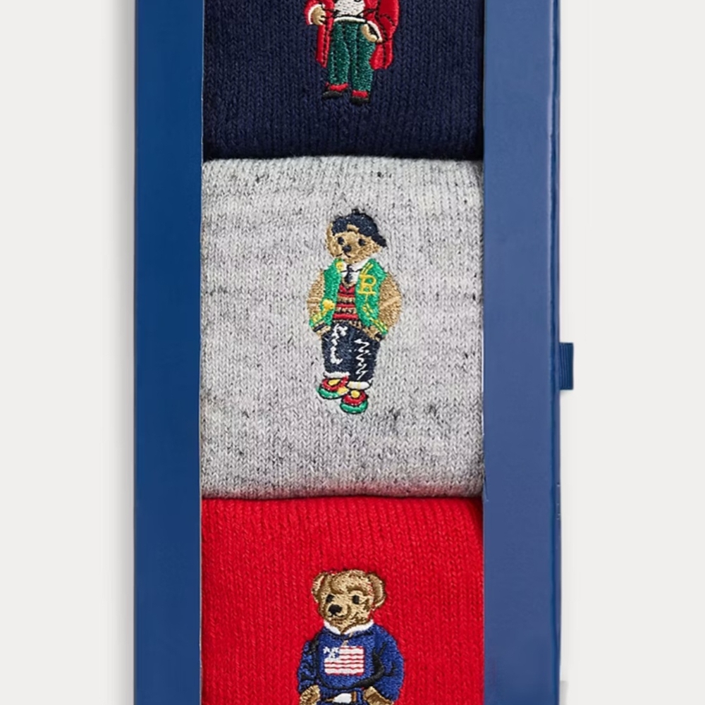 Polo by Ralph Lauren Men's Bear Crew Socks - Multi-Color